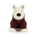 JELLYCAT Pluszowy kremowy terier w swetrze 25cm