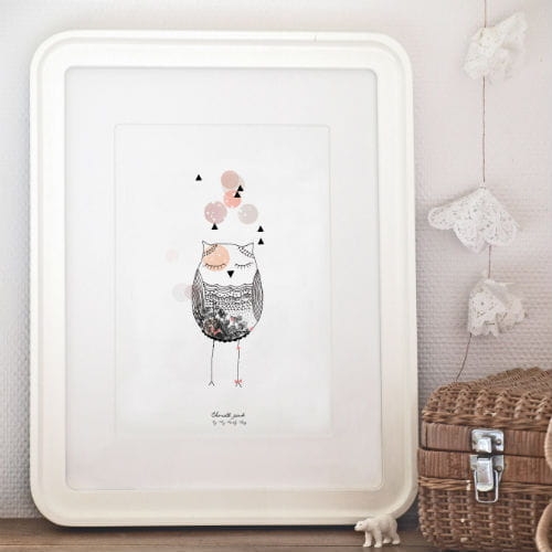 Plakat - CHOUETTE PINK